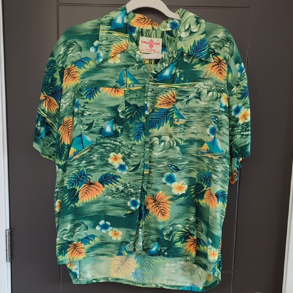 Tropical Green Hawaiian Shirt